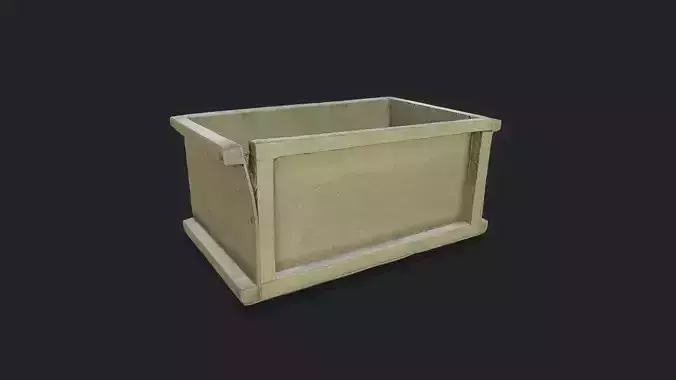 3D Scan Old Box 01 Low-poly 3D model