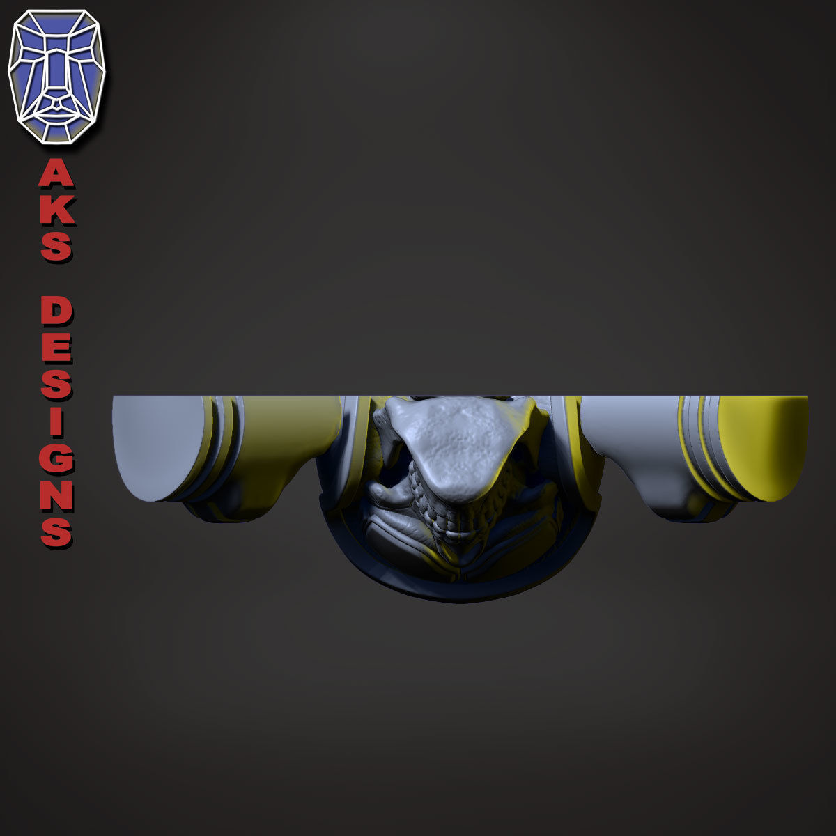 Biker skull v7 Bas relief 3D print model_7