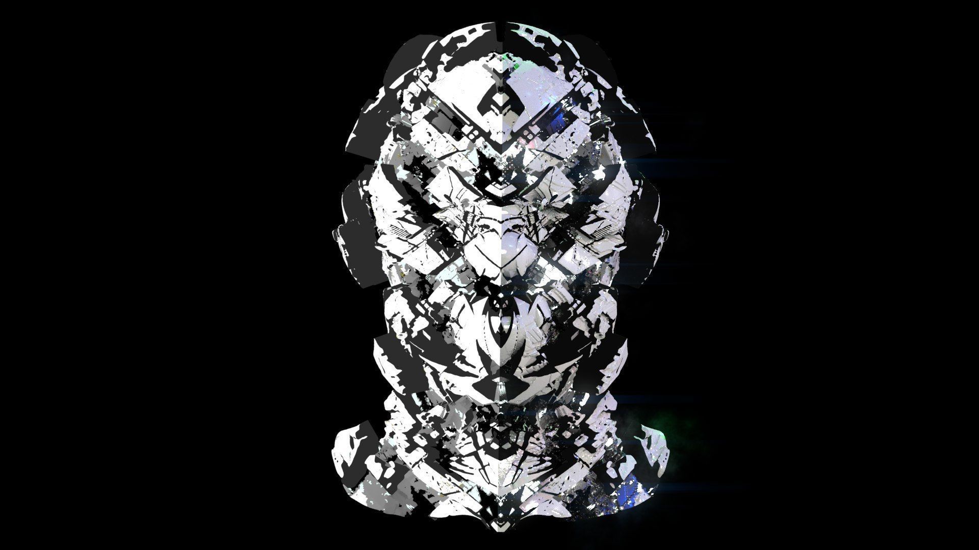 Sci-Fi Helmet Space Astronaut Character 49 3D model_3