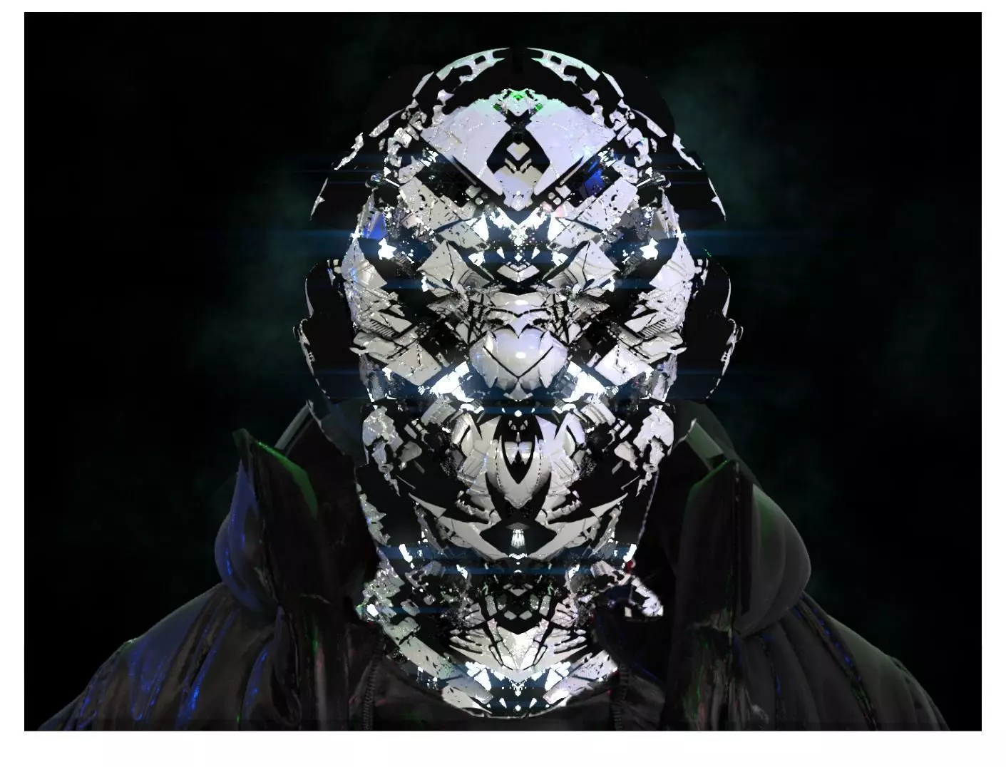 Sci-Fi Helmet Space Astronaut Character 49 3D model_0