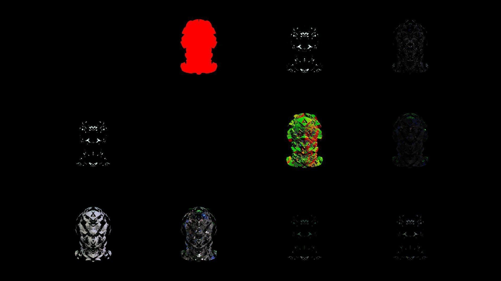 Sci-Fi Helmet Space Astronaut Character 49 3D model_5