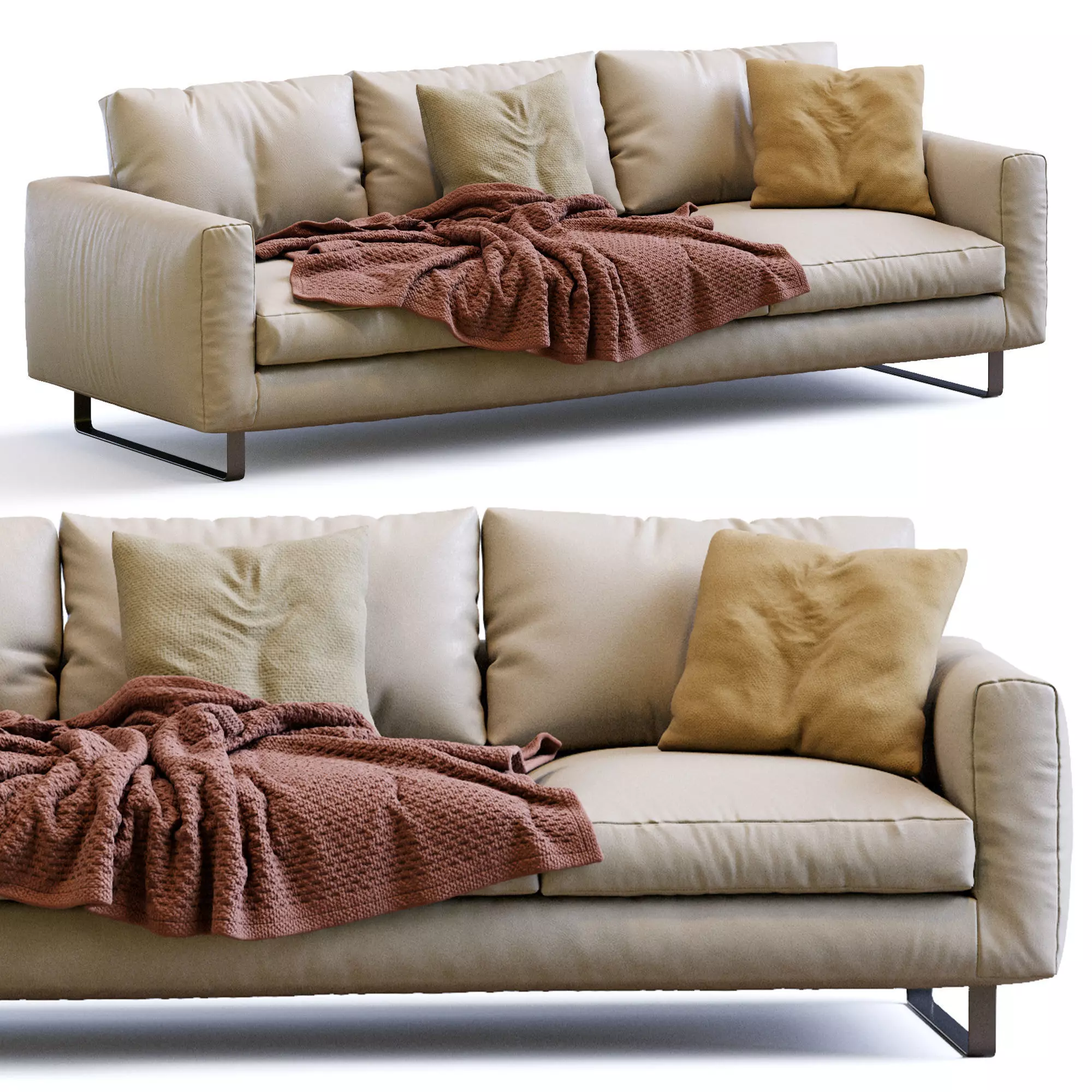 Leather Sofa Prostoria Elegance 3D model