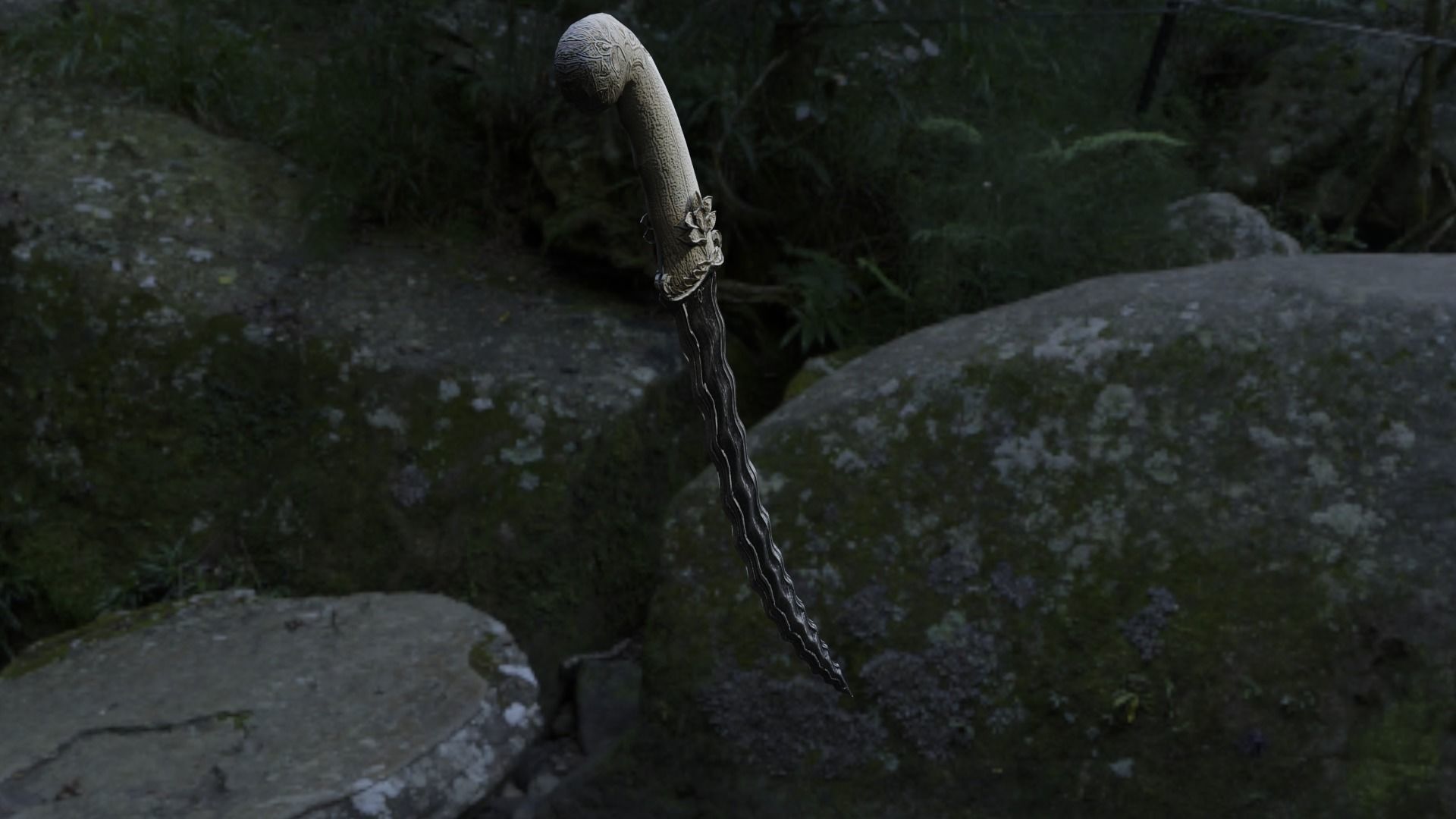 keris lowpoly ready to use for game Low-poly 3D model_6