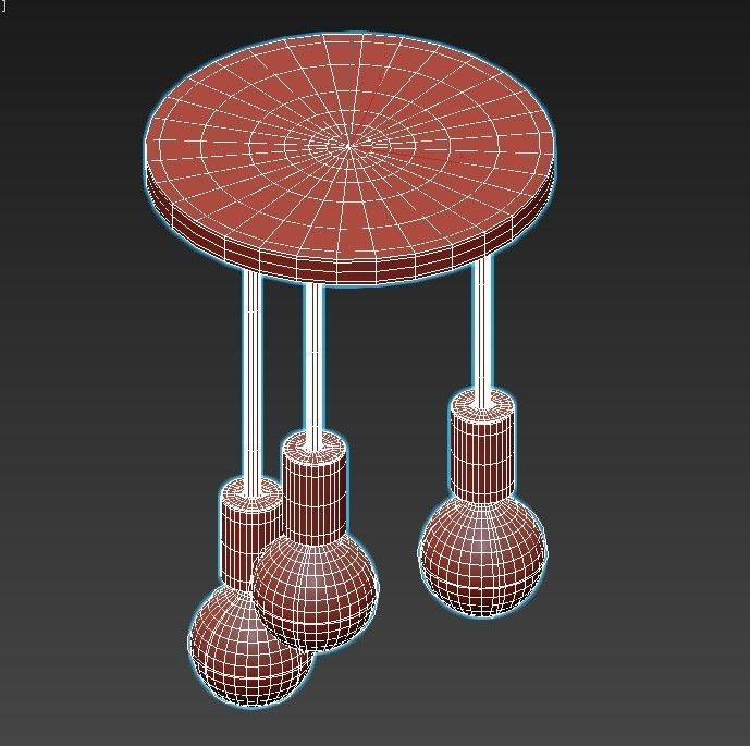 eglo-wilmcote-43126 three light ceiling fixture 3D model_3