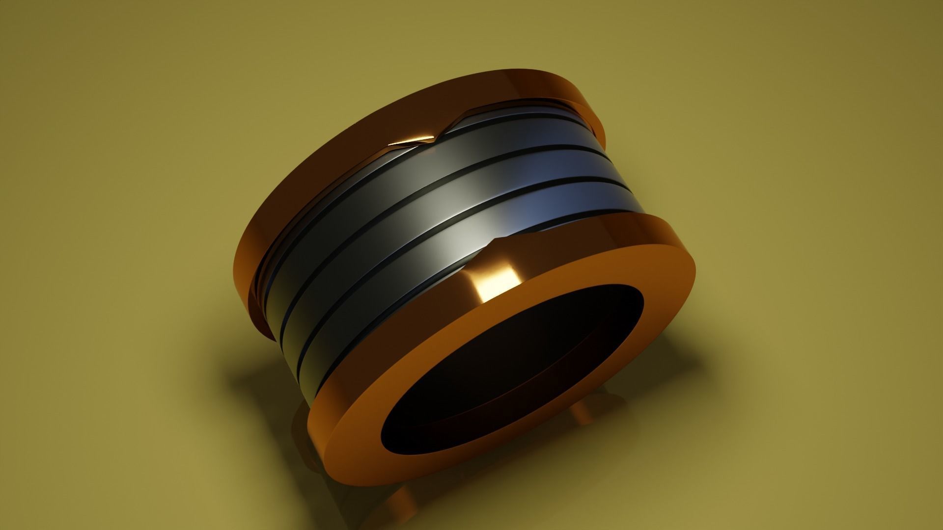 Cap and bvlgari Ring Low-poly 3D model_1
