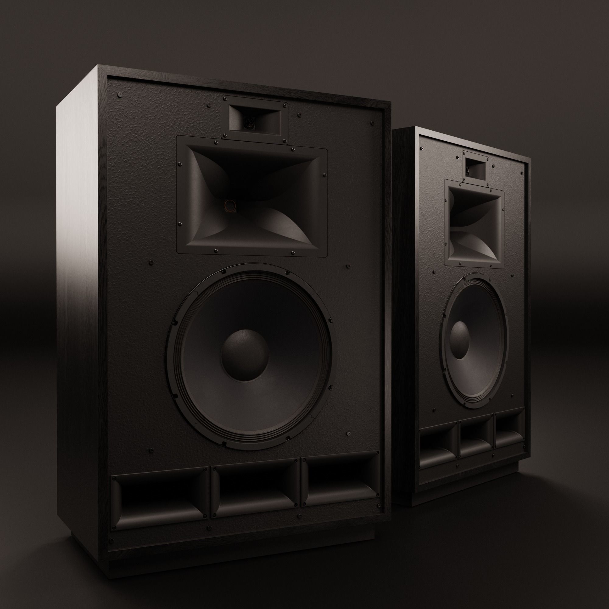 KLIPSCH Cornwall IV Floorstanding Speakers - Satin Black 3D model_10