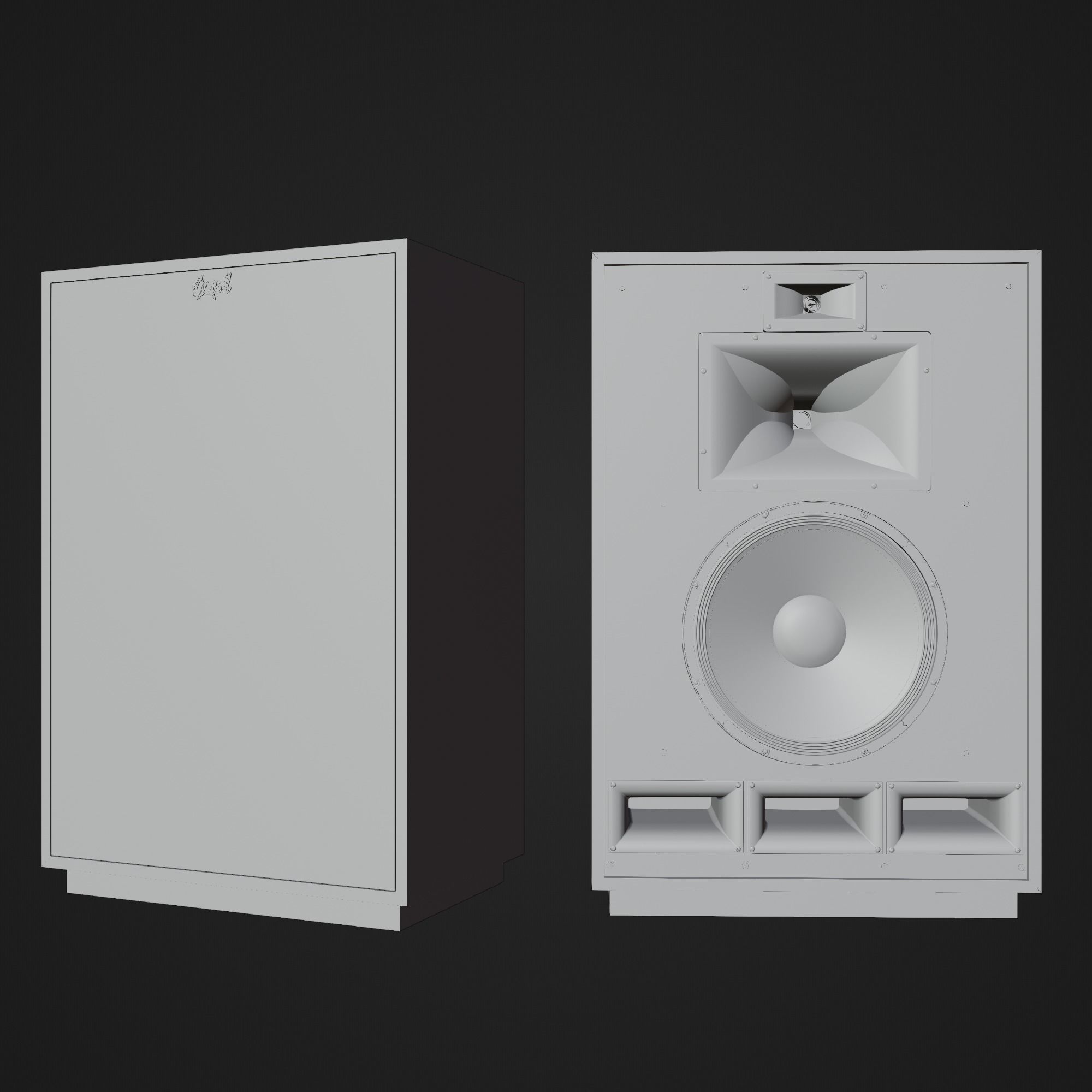 KLIPSCH Cornwall IV Floorstanding Speakers - Satin Black 3D model_16