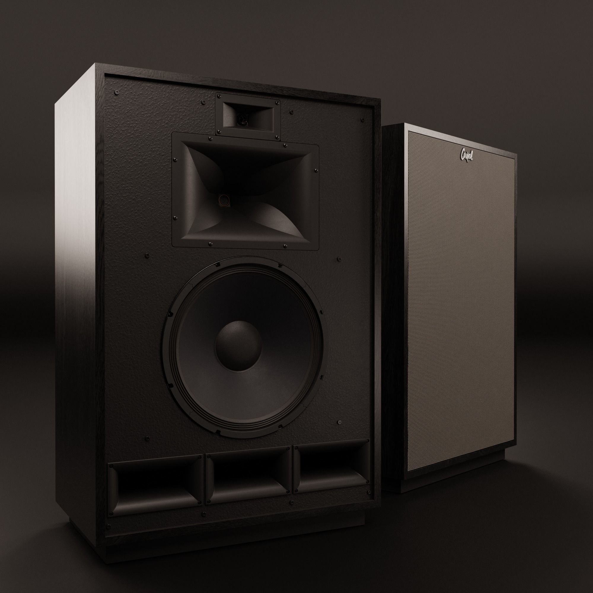 KLIPSCH Cornwall IV Floorstanding Speakers - Satin Black 3D model_8