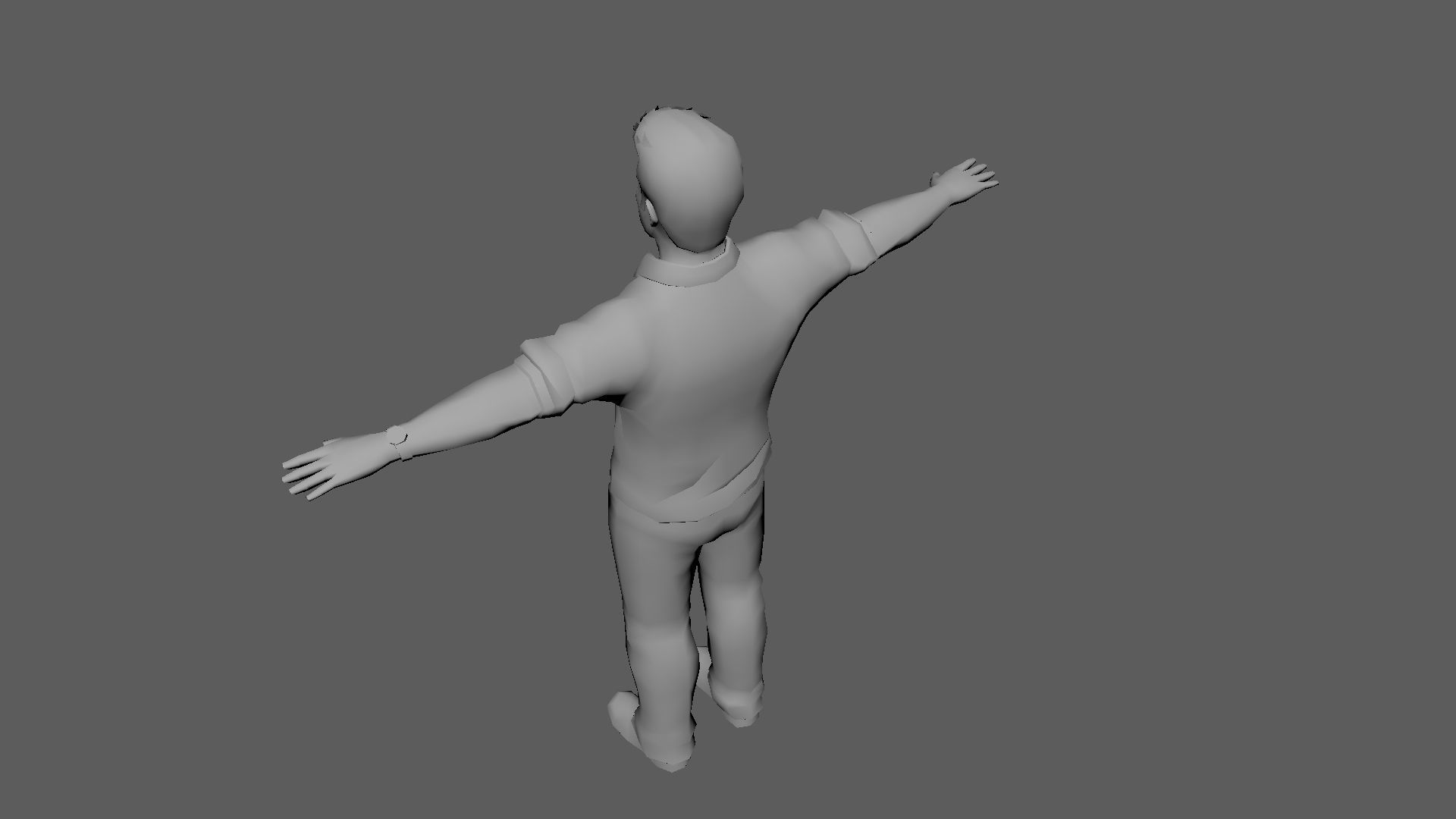 Male body lowpoly model Low-poly 3D model_4