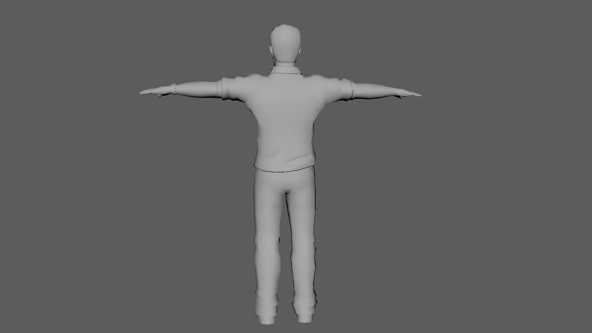 Male body lowpoly model Low-poly 3D model_2