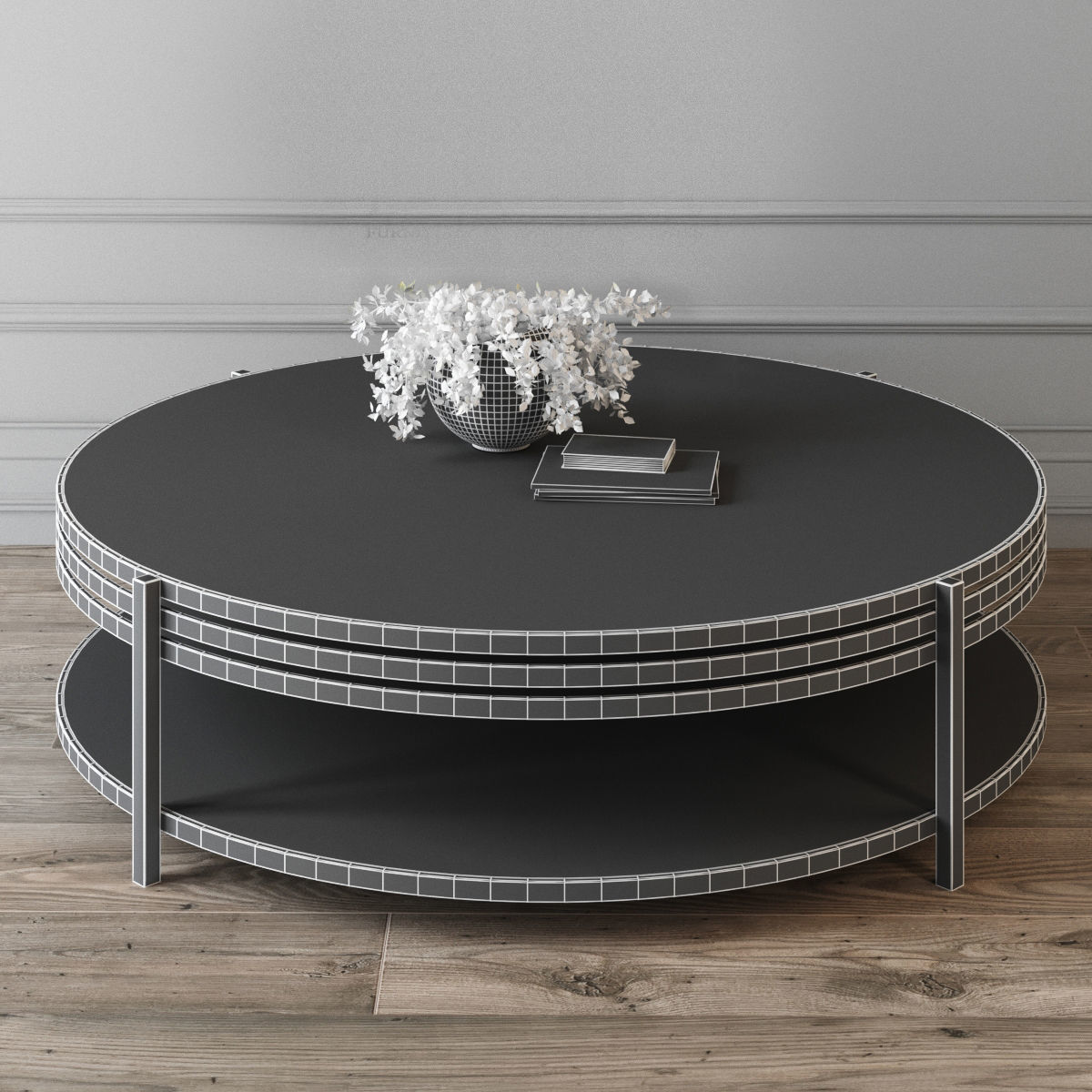 Table ula round coffee table ula002 designed 3D model_1