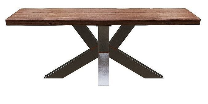 Table wood Low-poly 3D model