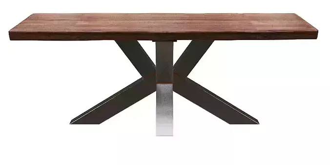Table wood Low-poly 3D model