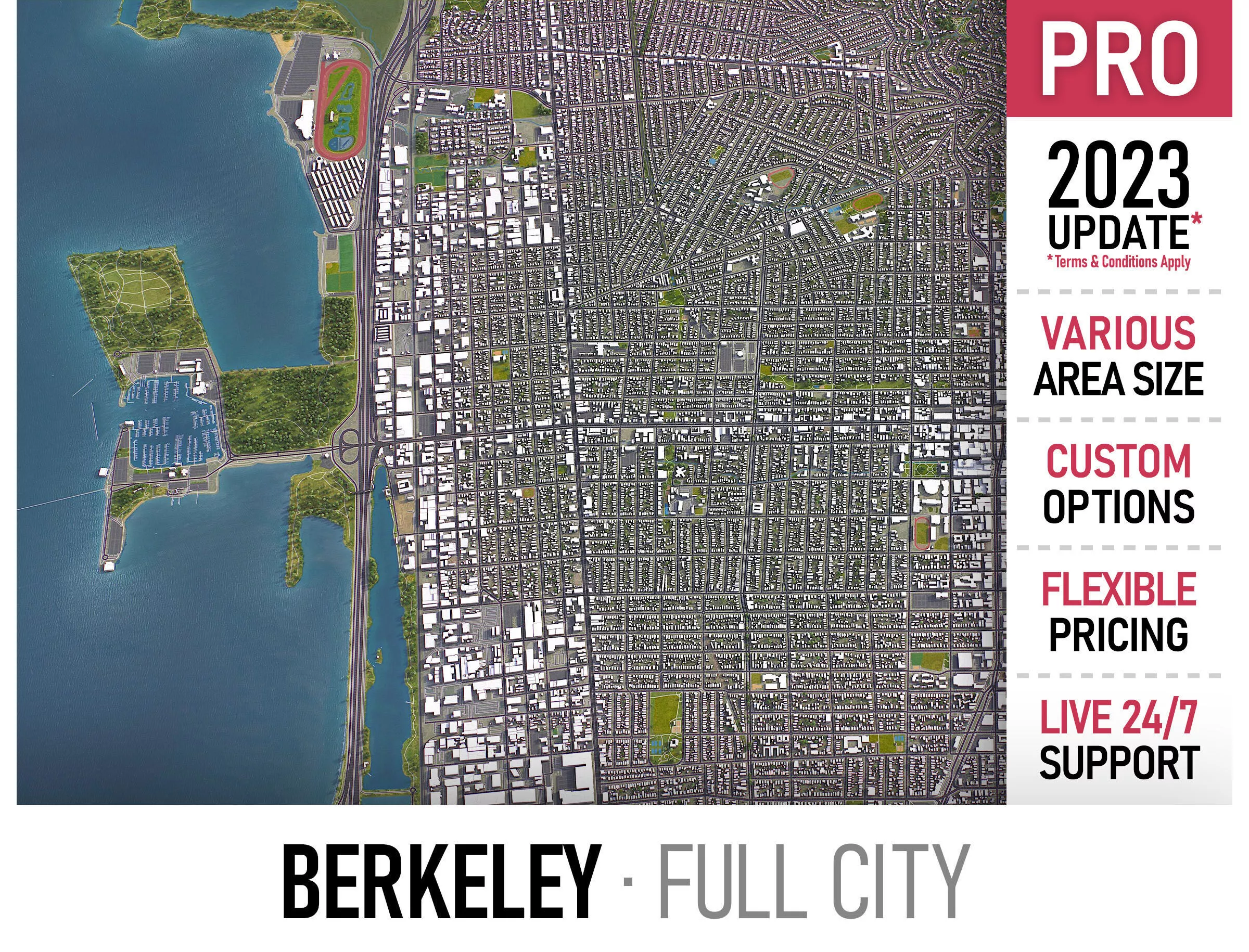 Berkeley Low-poly 3D model