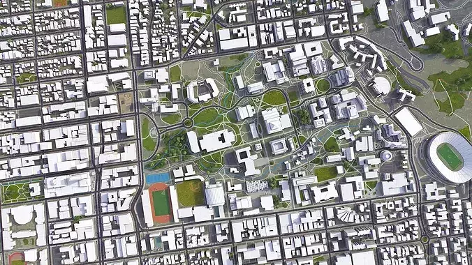 Berkeley Low-poly 3D model 3