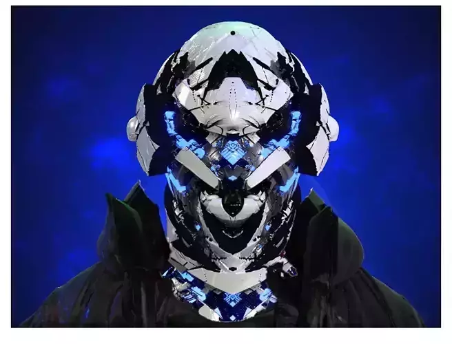 Sci-Fi Helmet Space Astronaut Character Robot 09