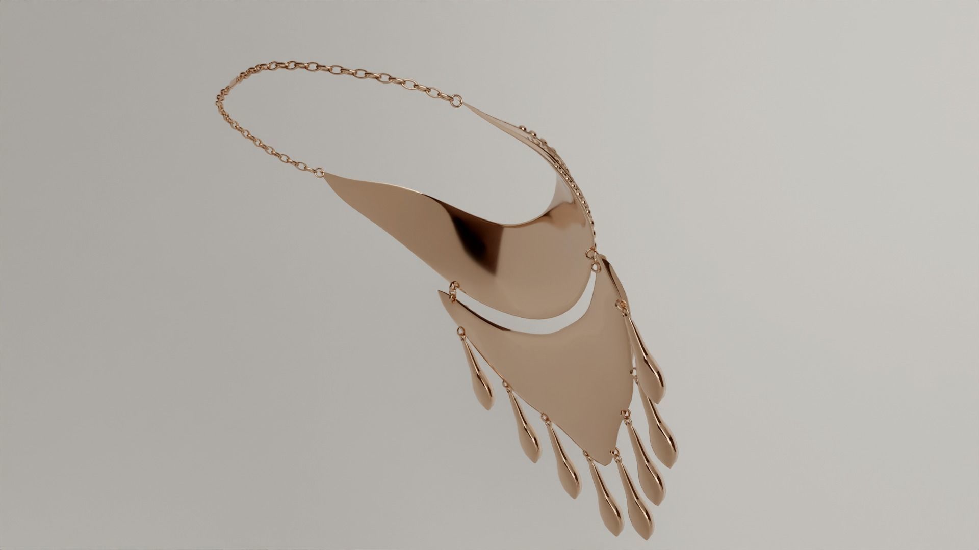 Necklace Choker Low-poly 3D model_2