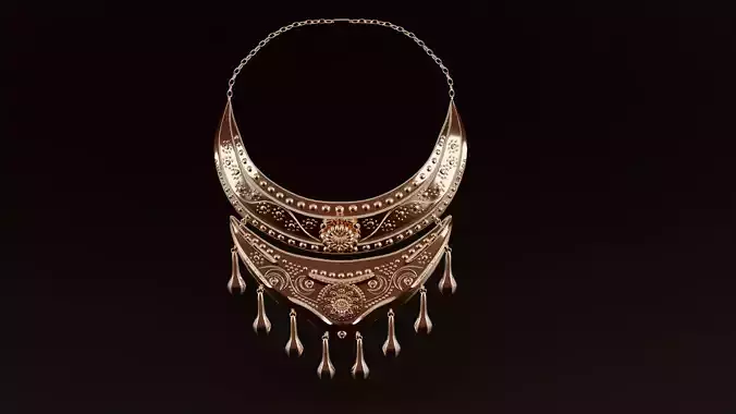 Necklace Choker Low-poly 3D model