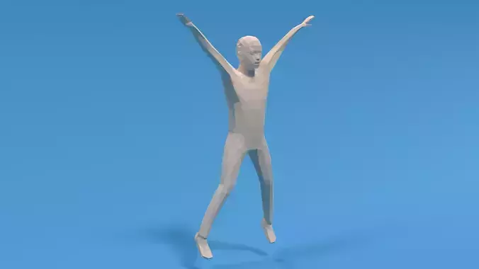 Low Poly Kid Jumping Jacks