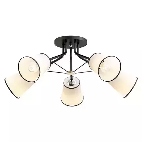 toplight-persis-tl1256d-05bk four light fixtures with shades