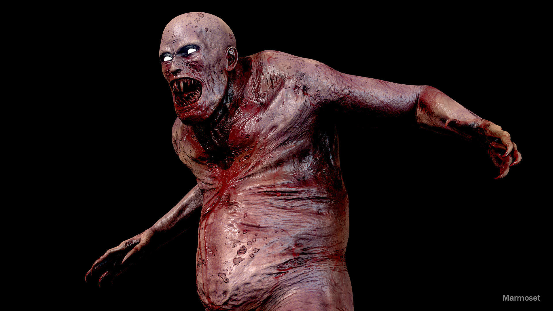 Fat Monster Low-poly 3D model Low-poly 3D model_3