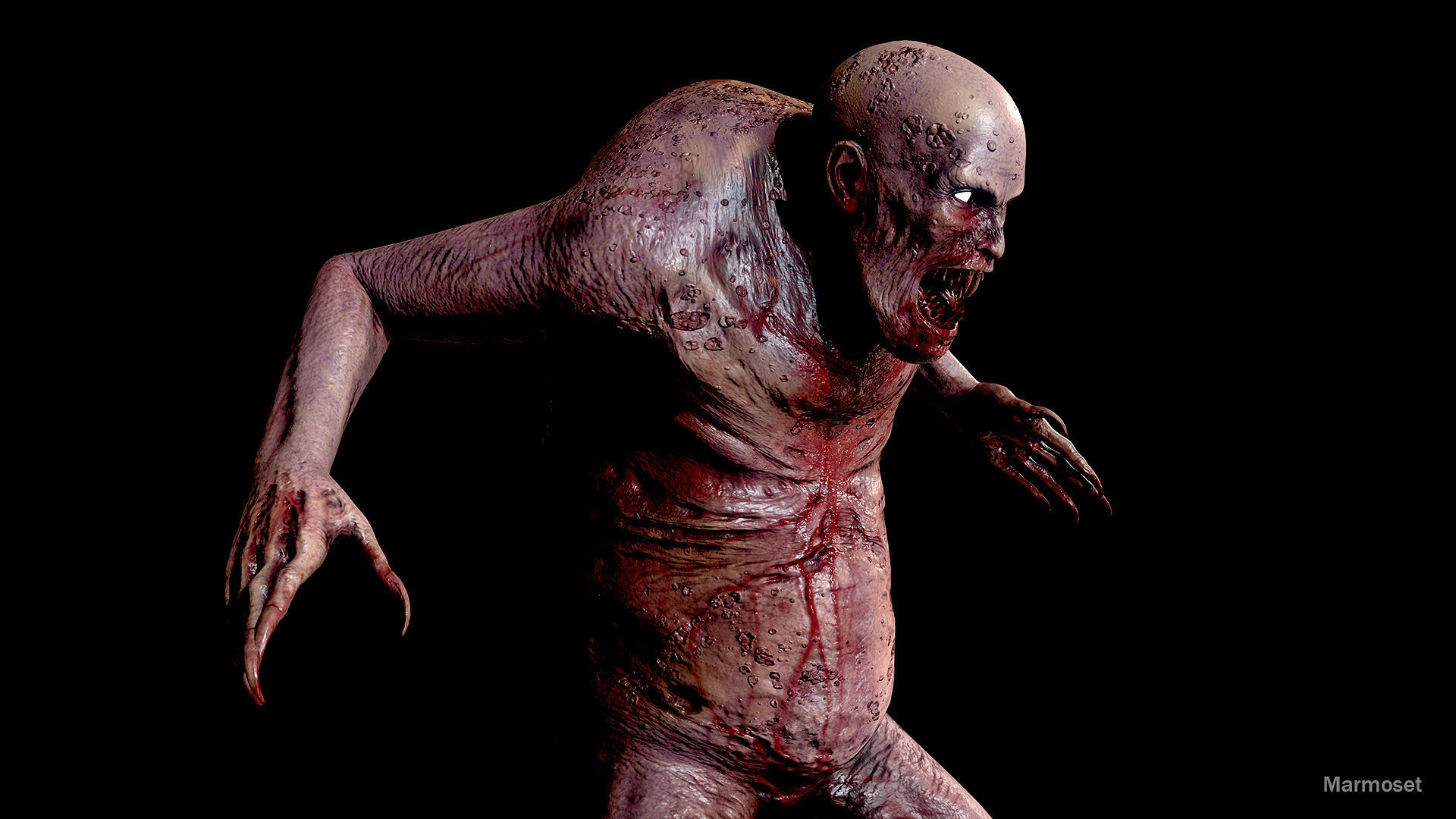 Fat Monster Low-poly 3D model Low-poly 3D model_4