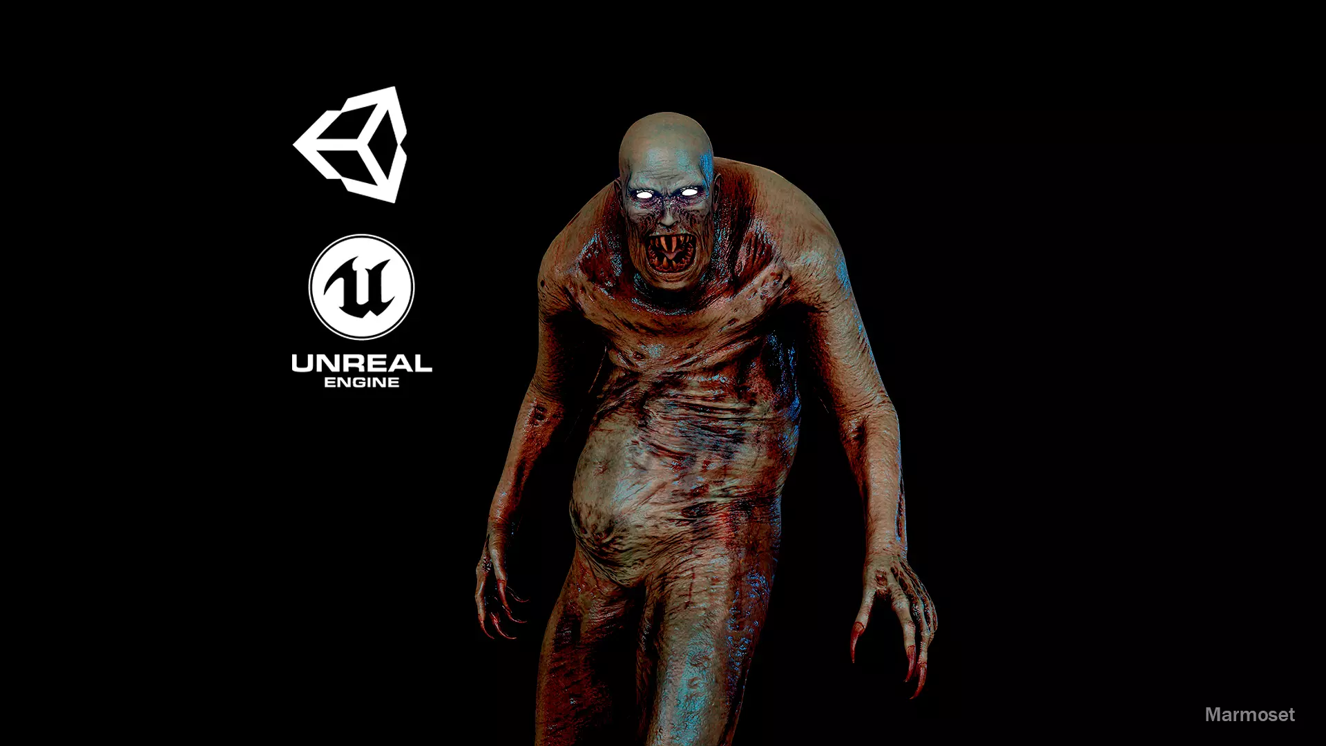 Fat Monster Low-poly 3D model Low-poly 3D model_0