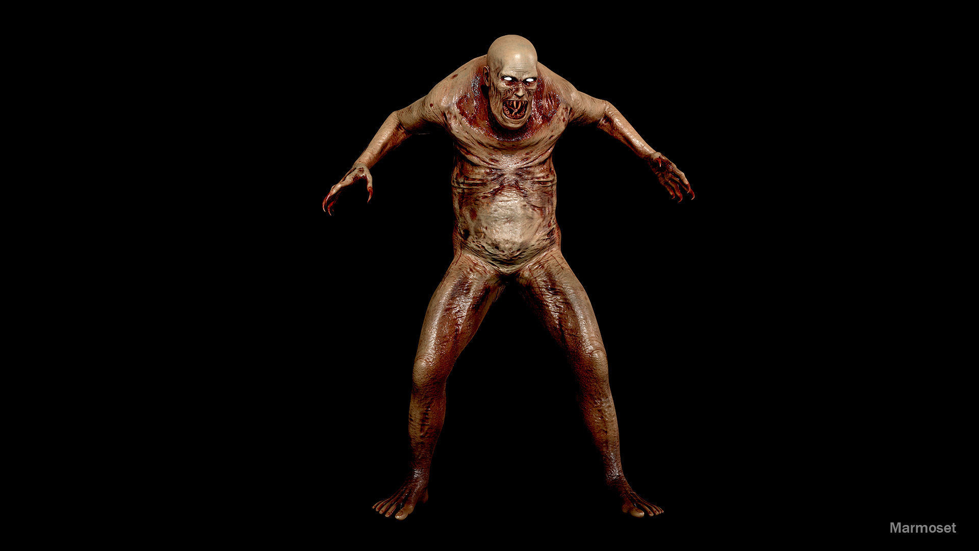 Fat Monster Low-poly 3D model Low-poly 3D model_5