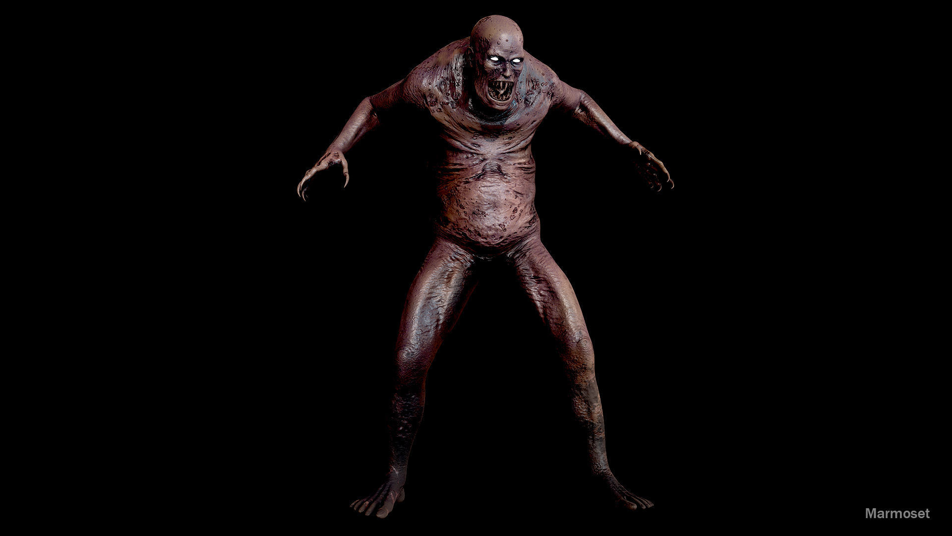 Fat Monster Low-poly 3D model Low-poly 3D model_2