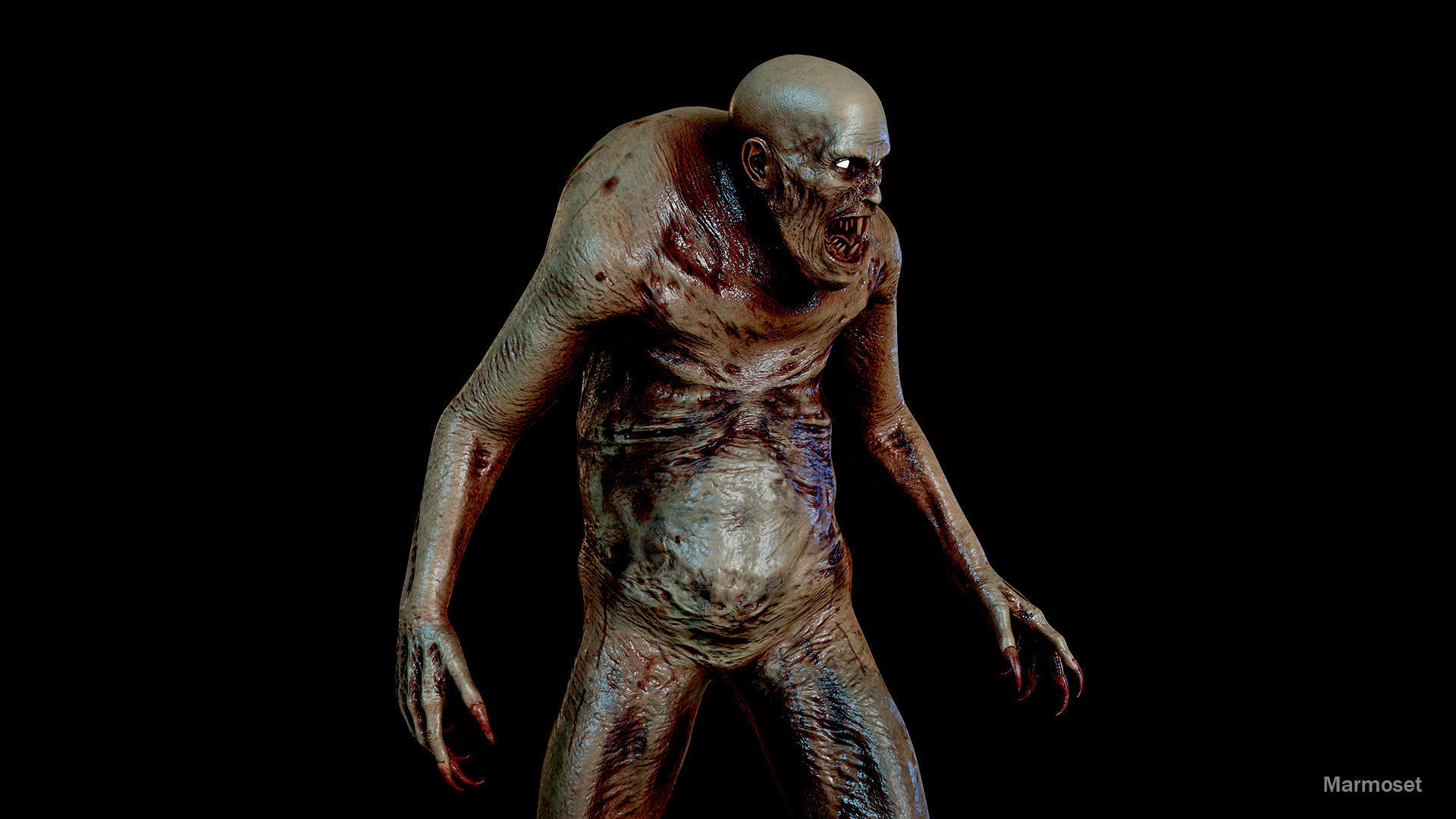 Fat Monster Low-poly 3D model Low-poly 3D model_9