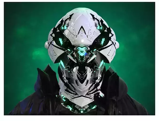 Sci-Fi Helmet Space Astronaut Character Robot 05