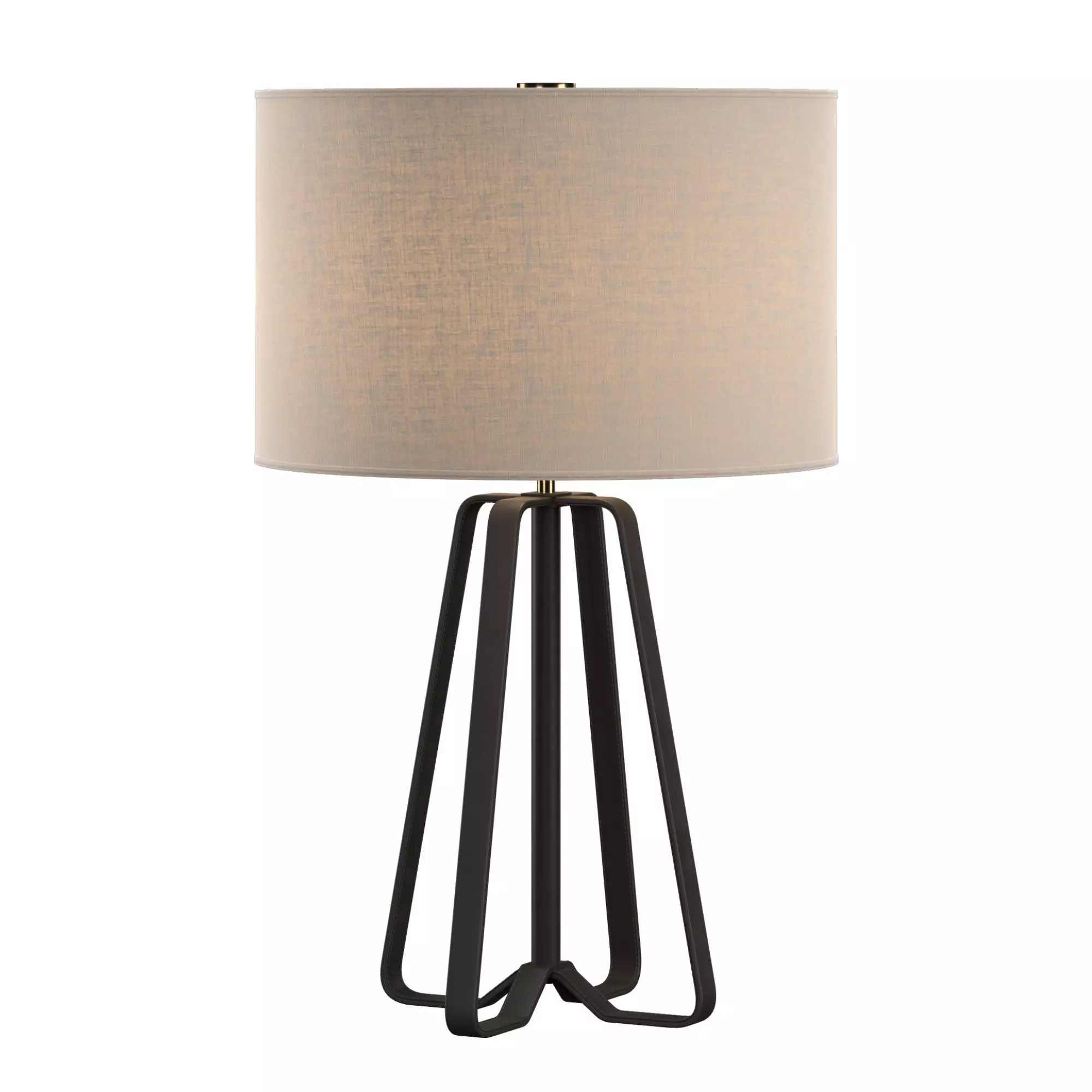 TOLSON LEATHER TABLE LAMP WITH SHADE 3D model_0