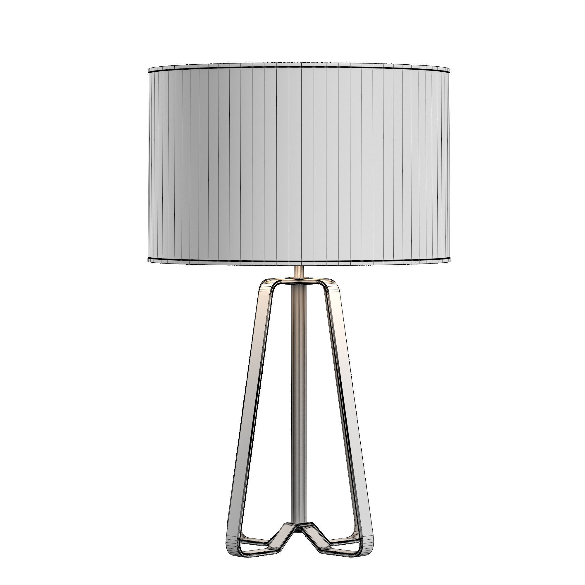 TOLSON LEATHER TABLE LAMP WITH SHADE 3D model_4