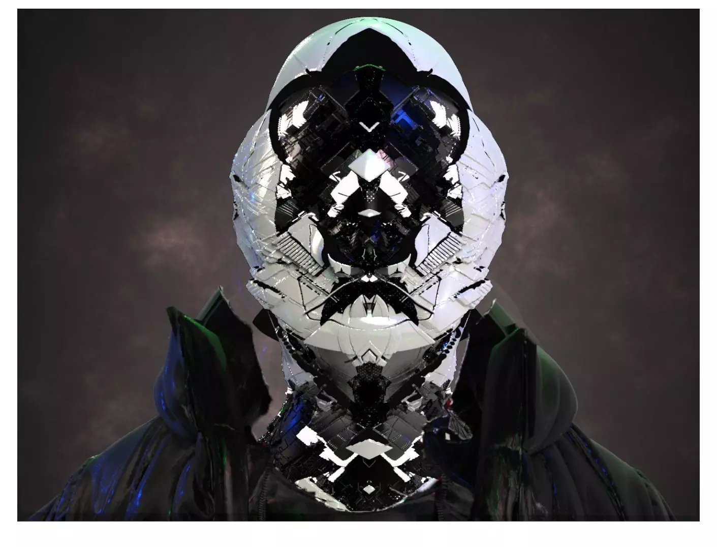 Sci-Fi Helmet Space Astronaut Character Robot 04 3D model_0