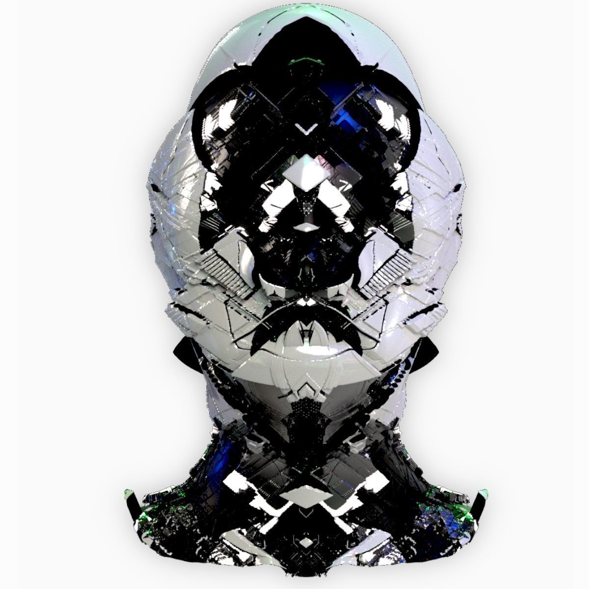 Sci-Fi Helmet Space Astronaut Character Robot 04 3D model_6