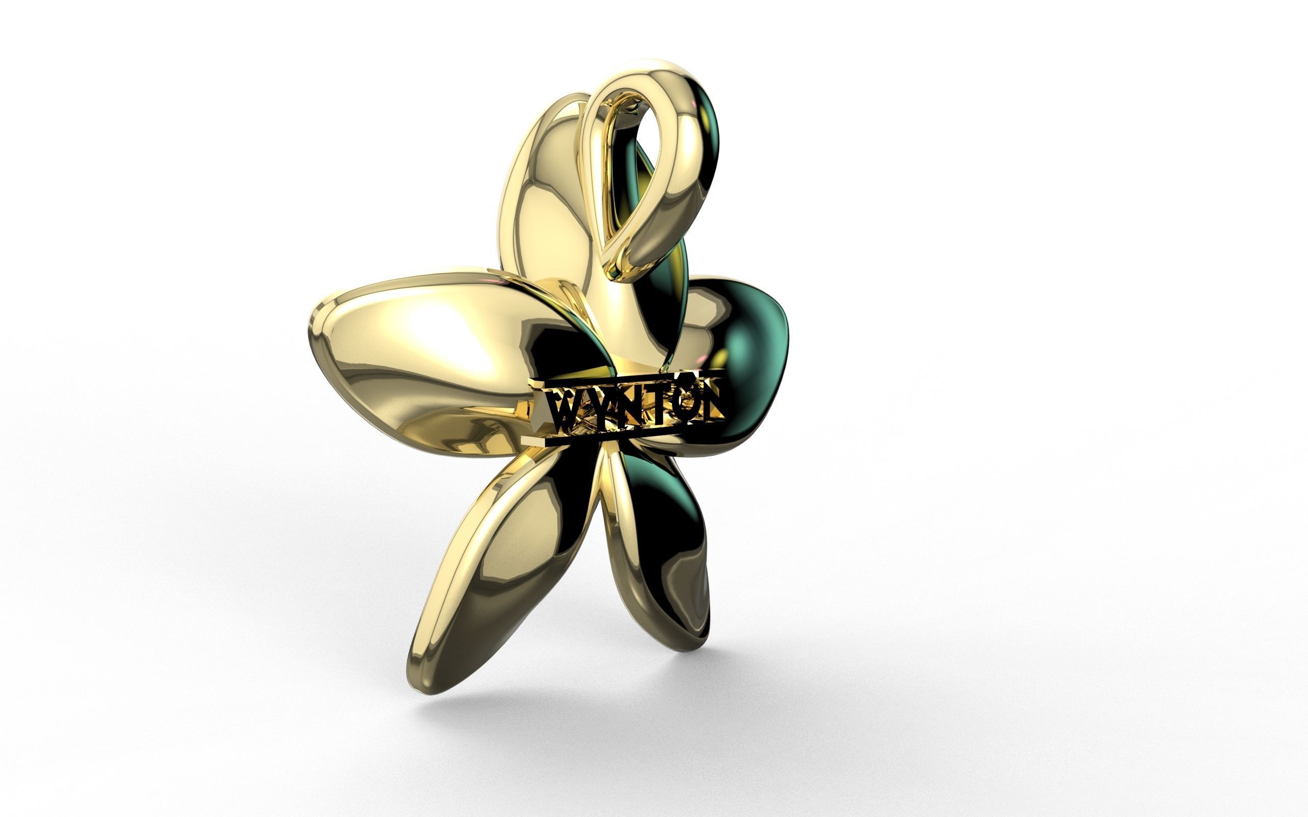 Flower Pendant  3D print model_3