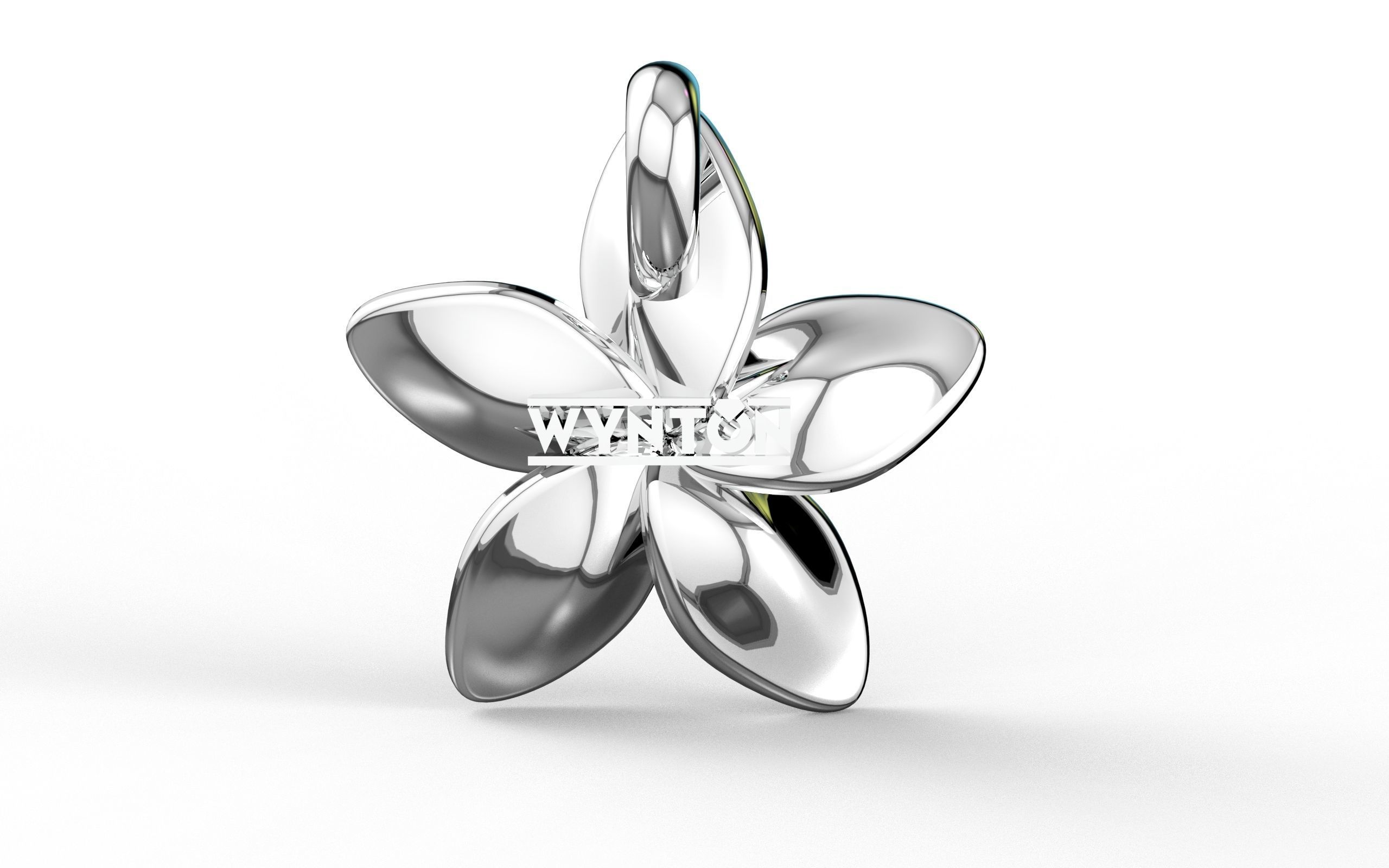 Flower Pendant  3D print model_10