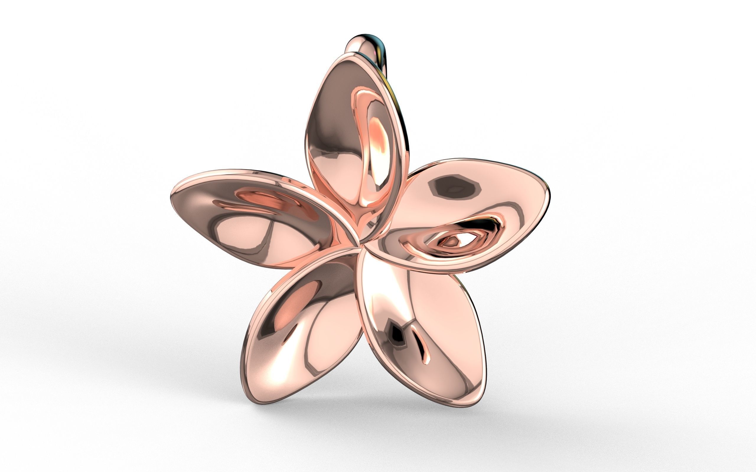 Flower Pendant  3D print model_12