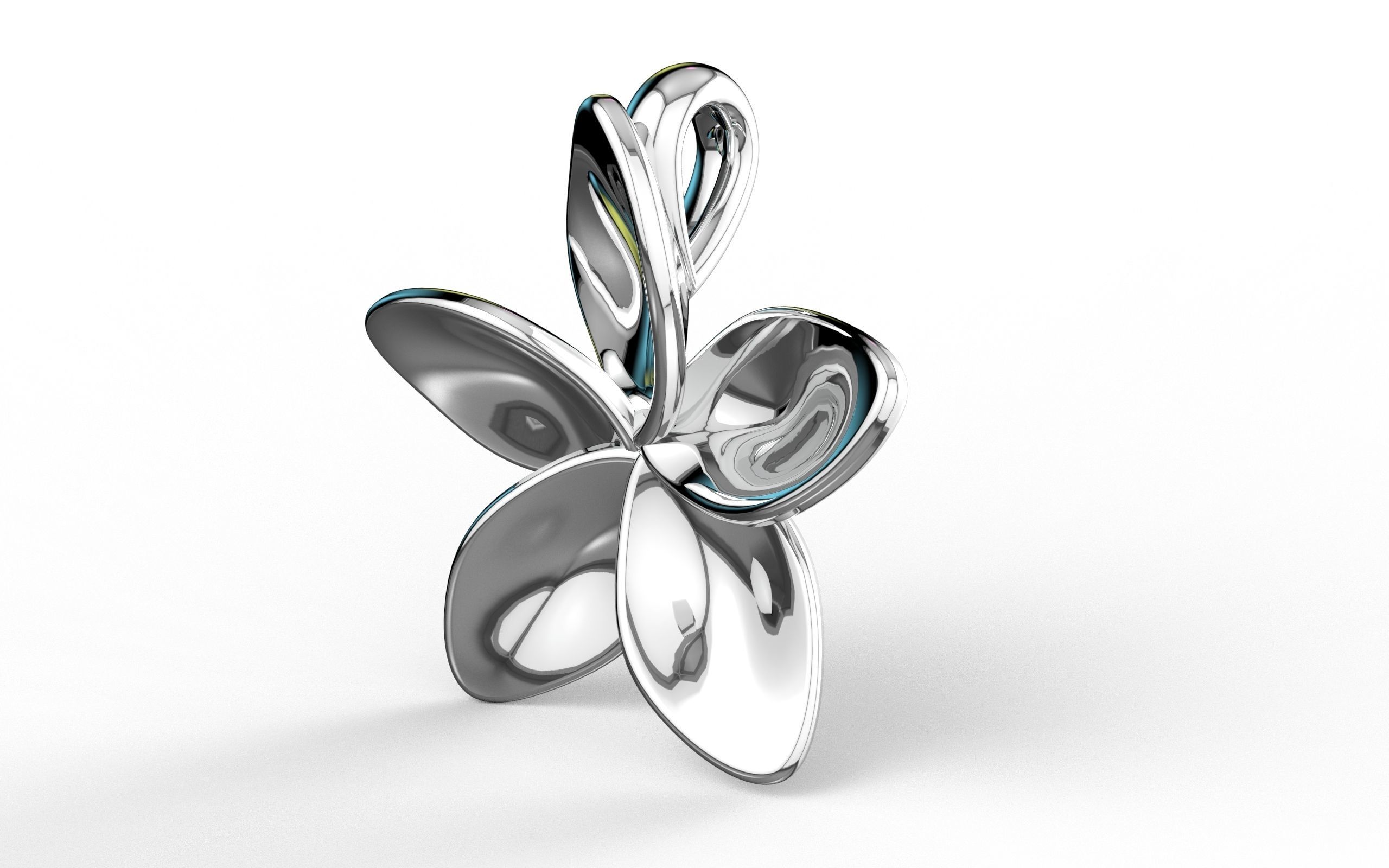 Flower Pendant  3D print model_7