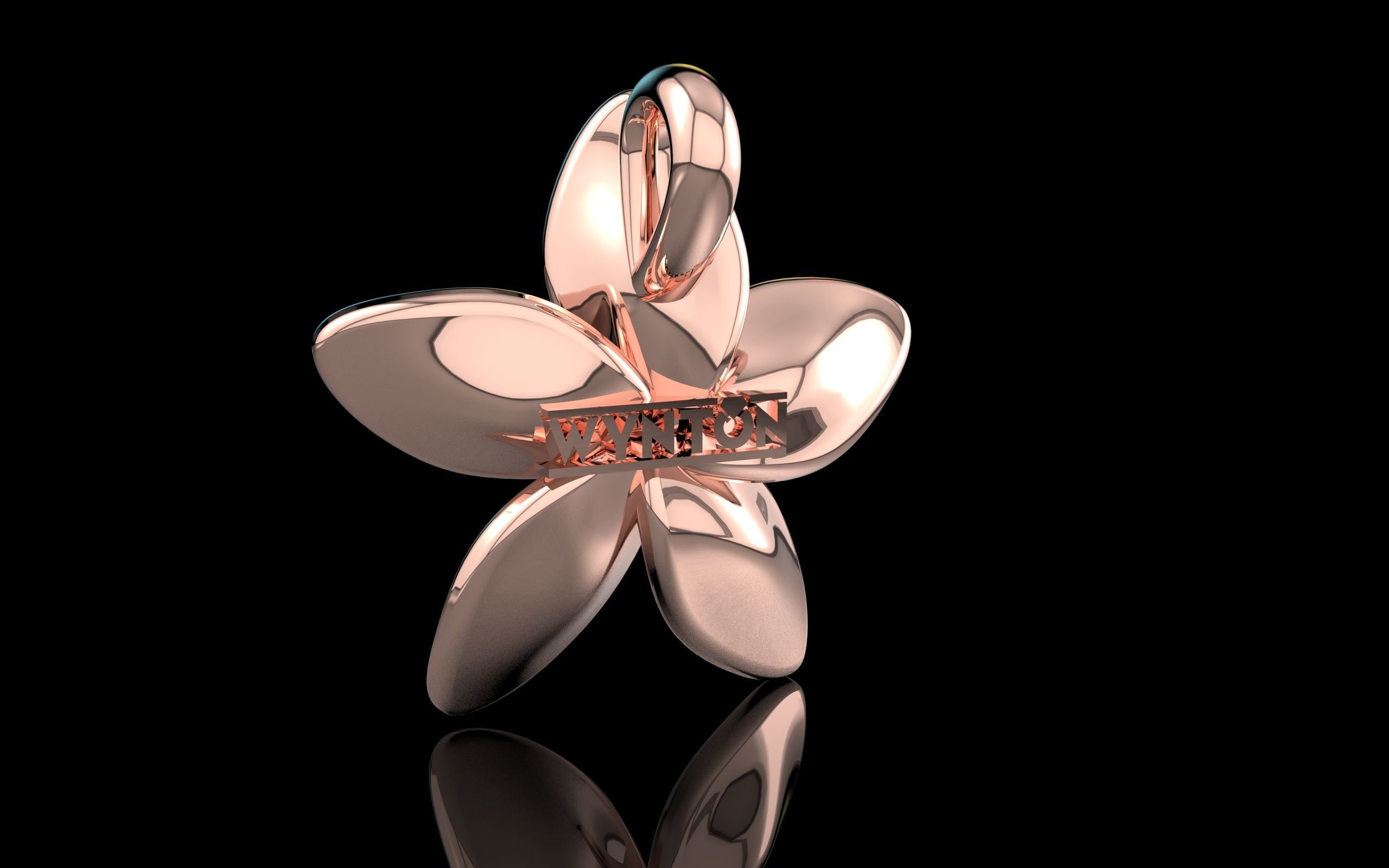 Flower Pendant  3D print model_16