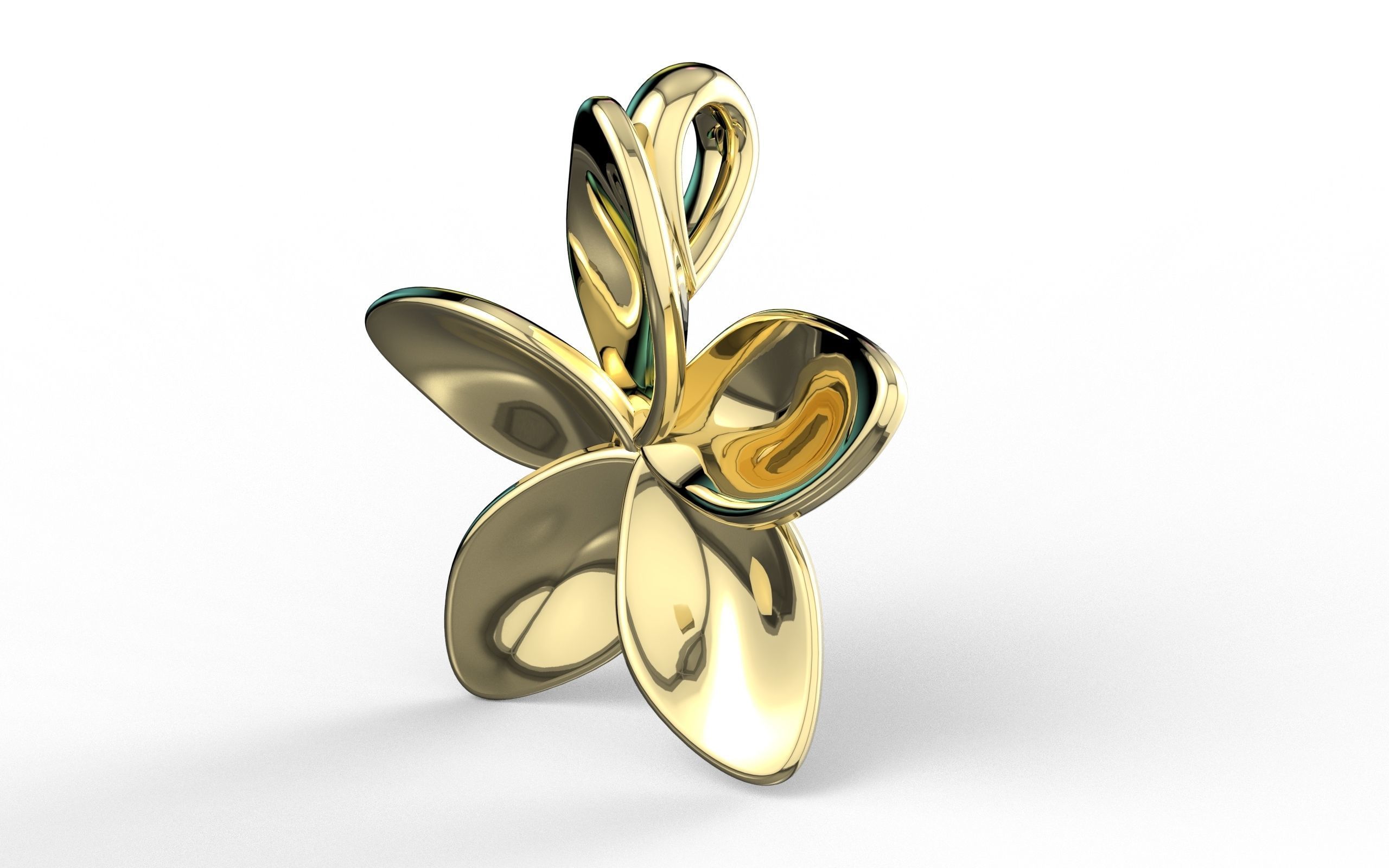 Flower Pendant  3D print model_2