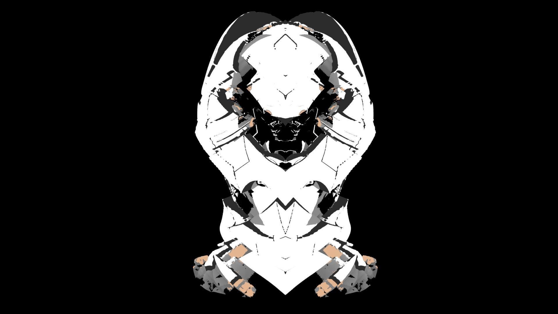 Sci-Fi Helmet Space Astronaut Character Robot 02 3D model_4
