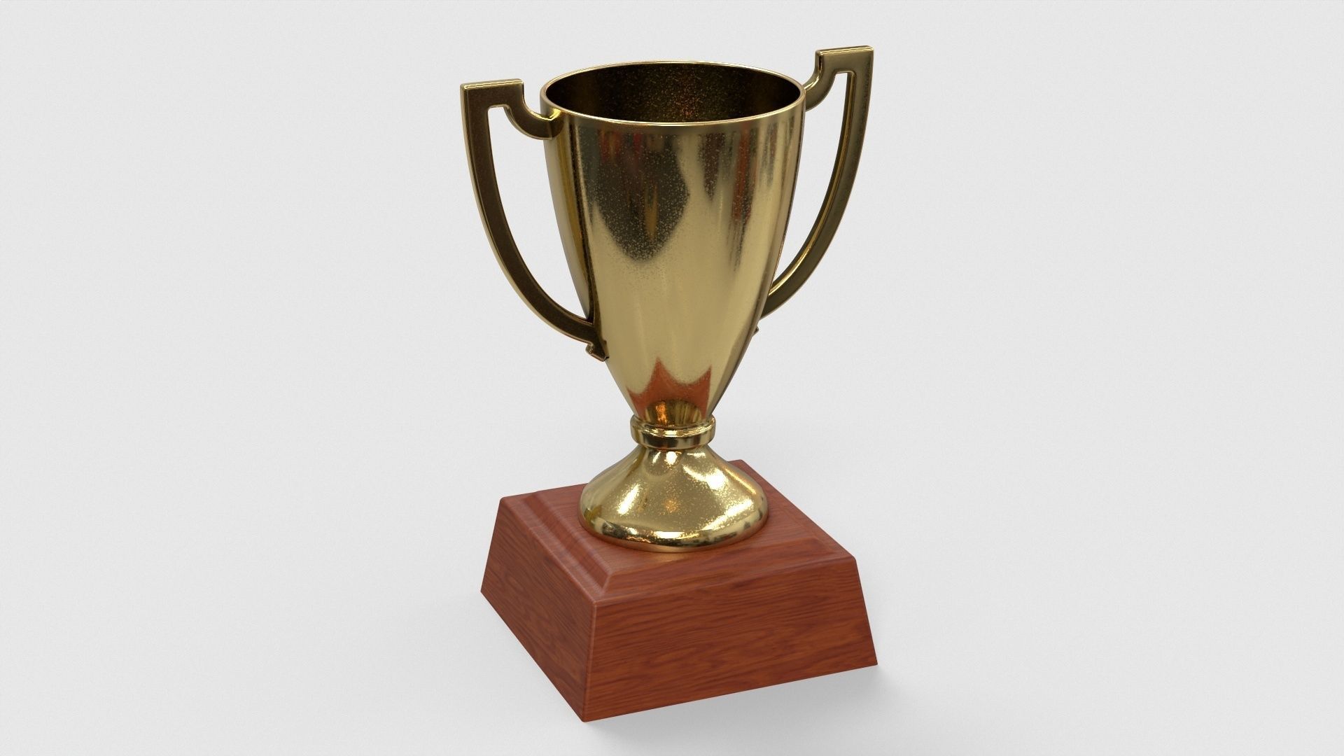 Gold Trophy 2 Low-poly 3D model_10