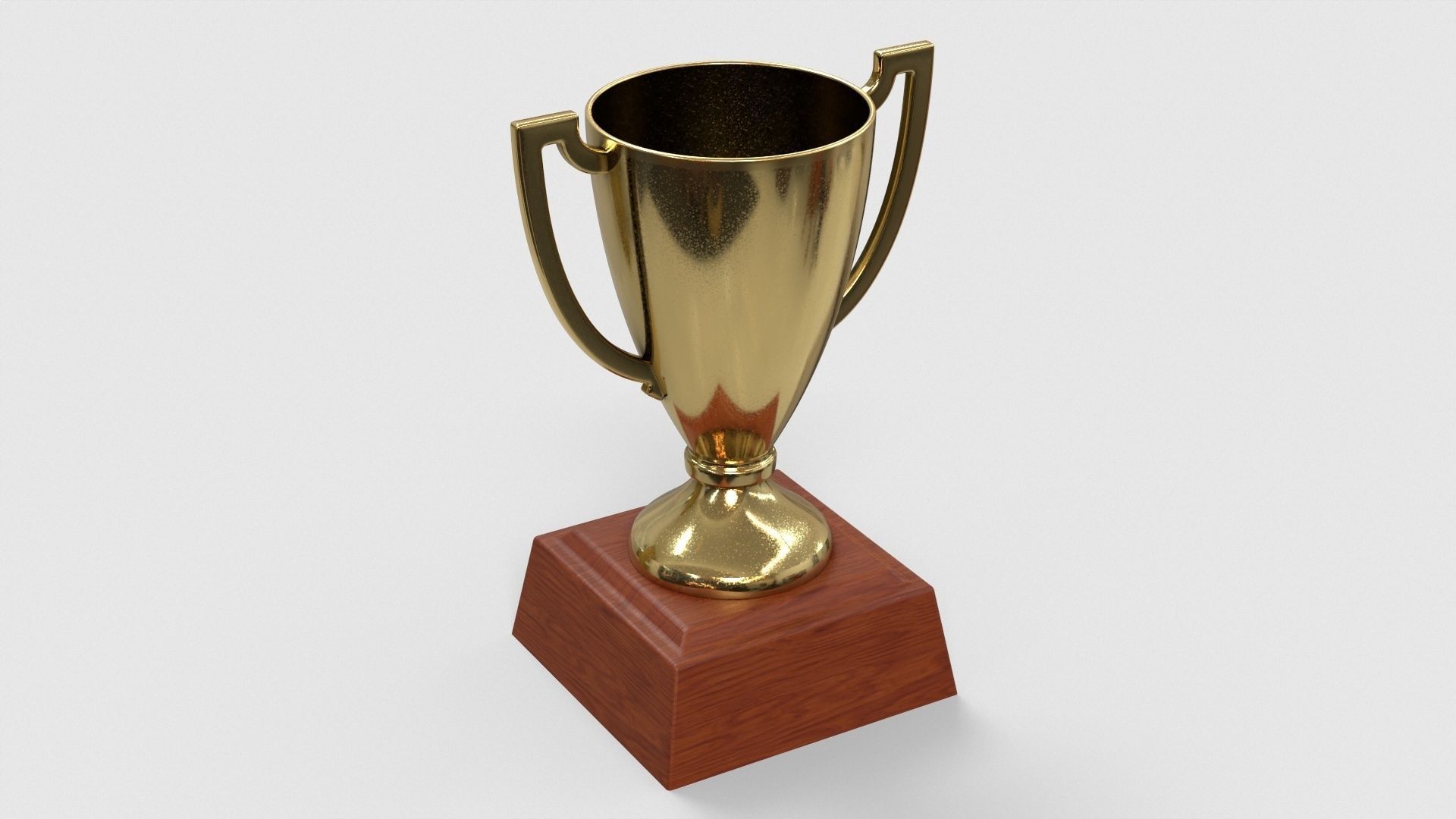 Gold Trophy 2 Low-poly 3D model_5