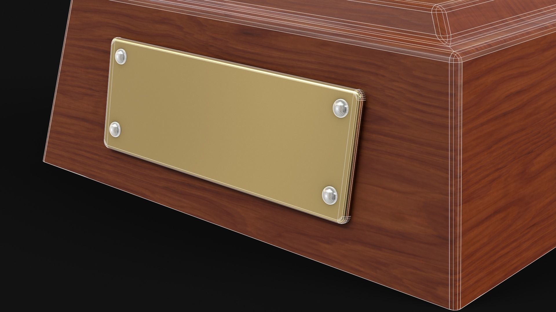 Gold Trophy 2 Low-poly 3D model_20