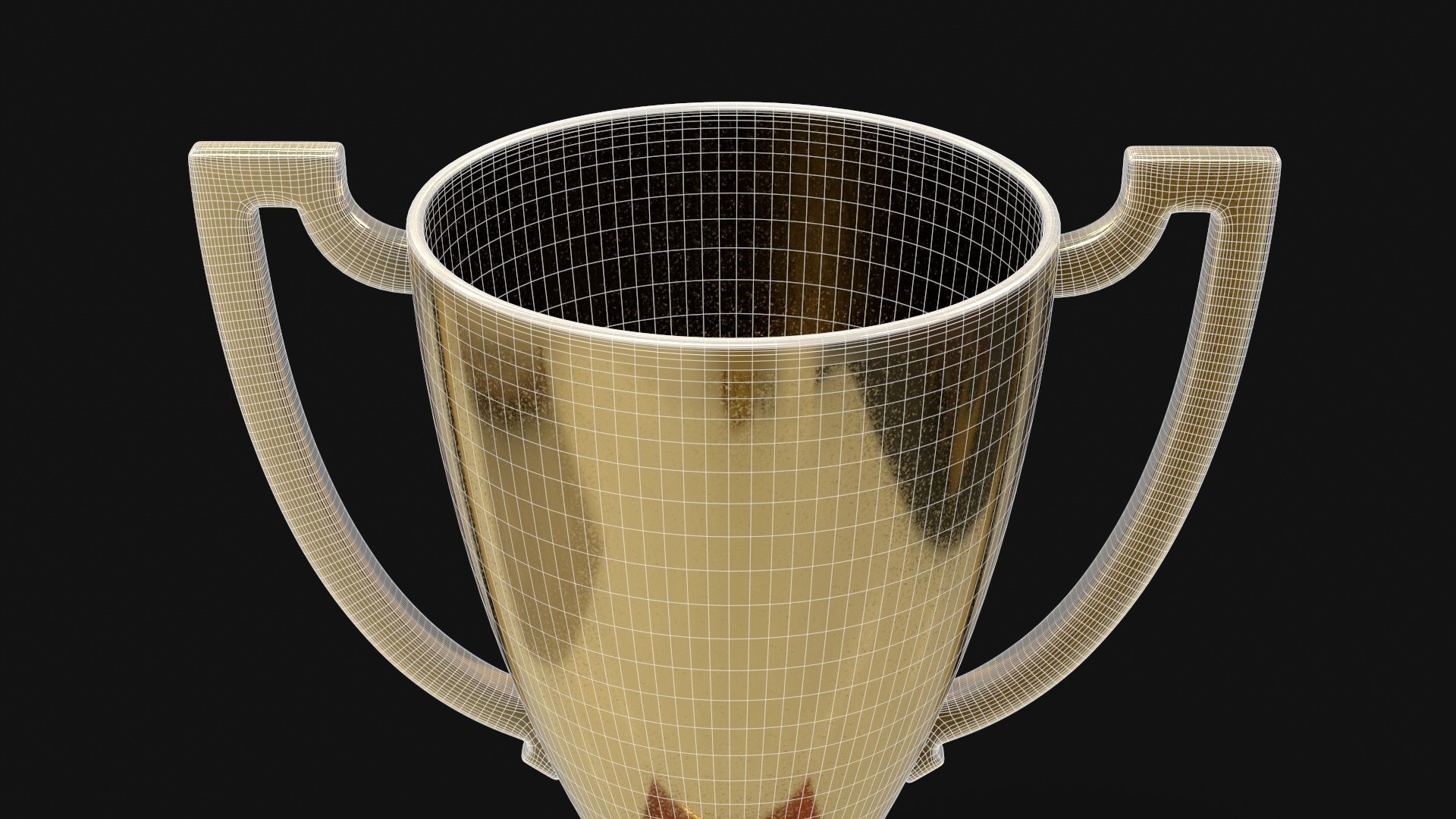Gold Trophy 2 Low-poly 3D model_18