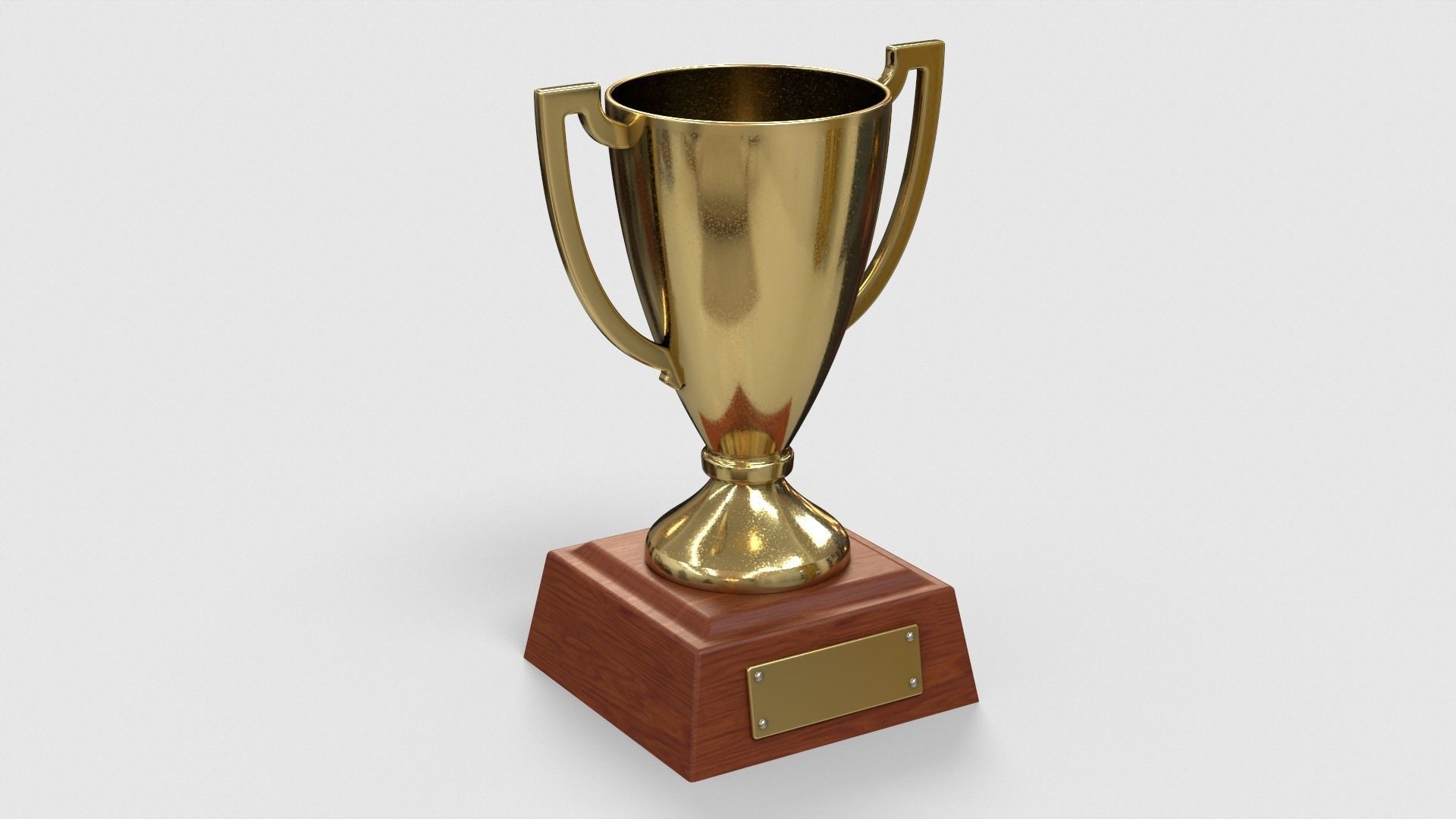 Gold Trophy 2 Low-poly 3D model_8