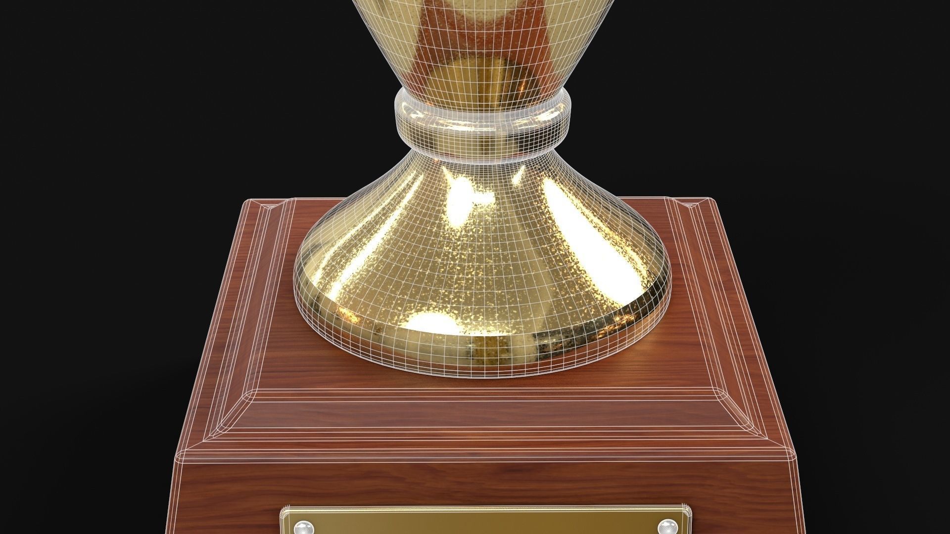 Gold Trophy 2 Low-poly 3D model_19