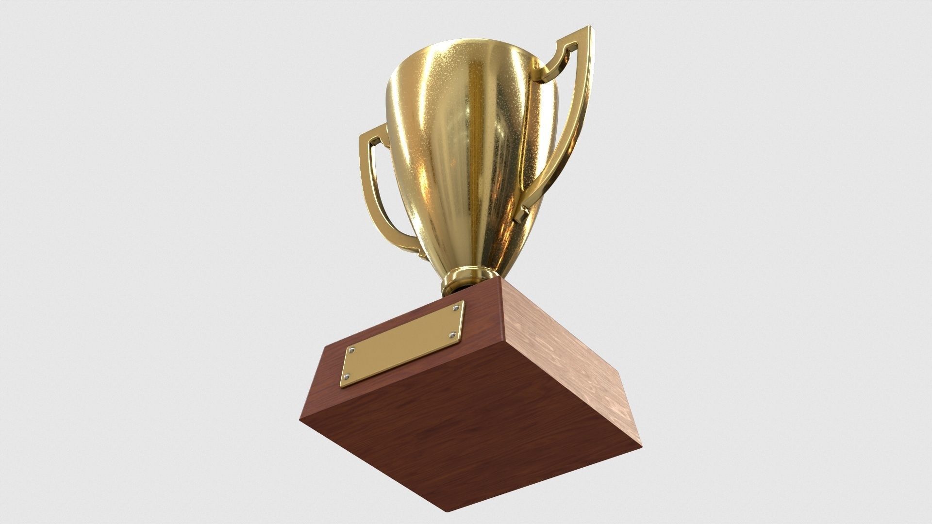 Gold Trophy 2 Low-poly 3D model_6