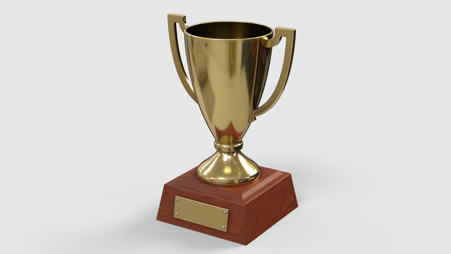 Gold Trophy 2 Low-poly 3D model_9